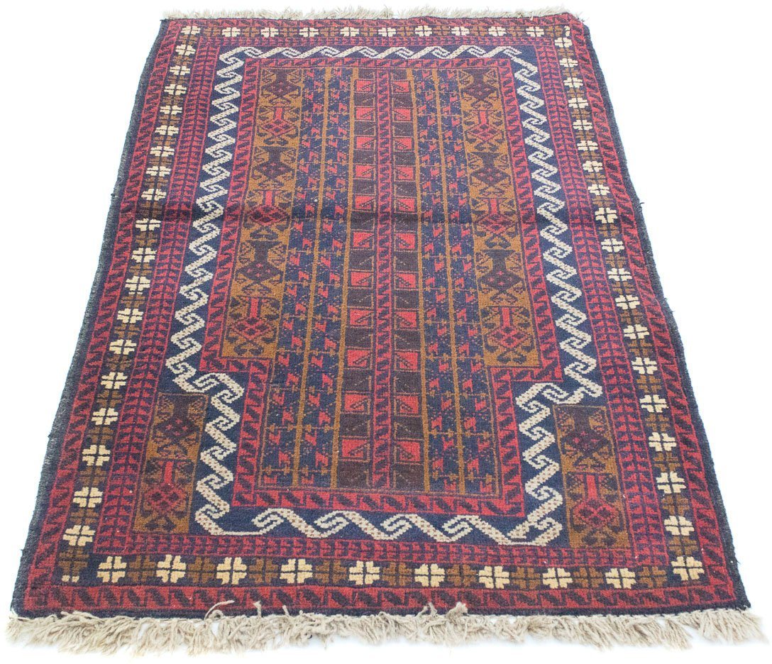 Wollteppich Belutsch Teppich handgeknüpft braun, morgenland, rechteckig, Höhe: 8 mm, handgeknüpft von morgenland