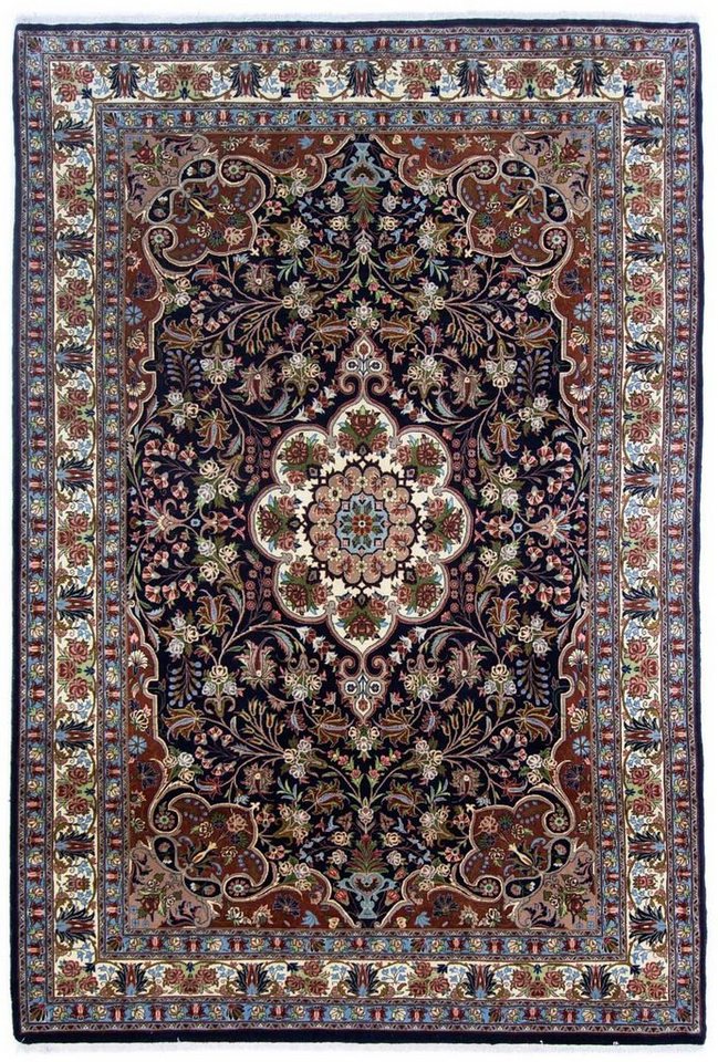 morgenland Wollteppich Bidjar Medaillon Blu scuro 304 x 200 cm, rechteckig, Höhe: 15 mm, Unikat mit Zertifikat von morgenland