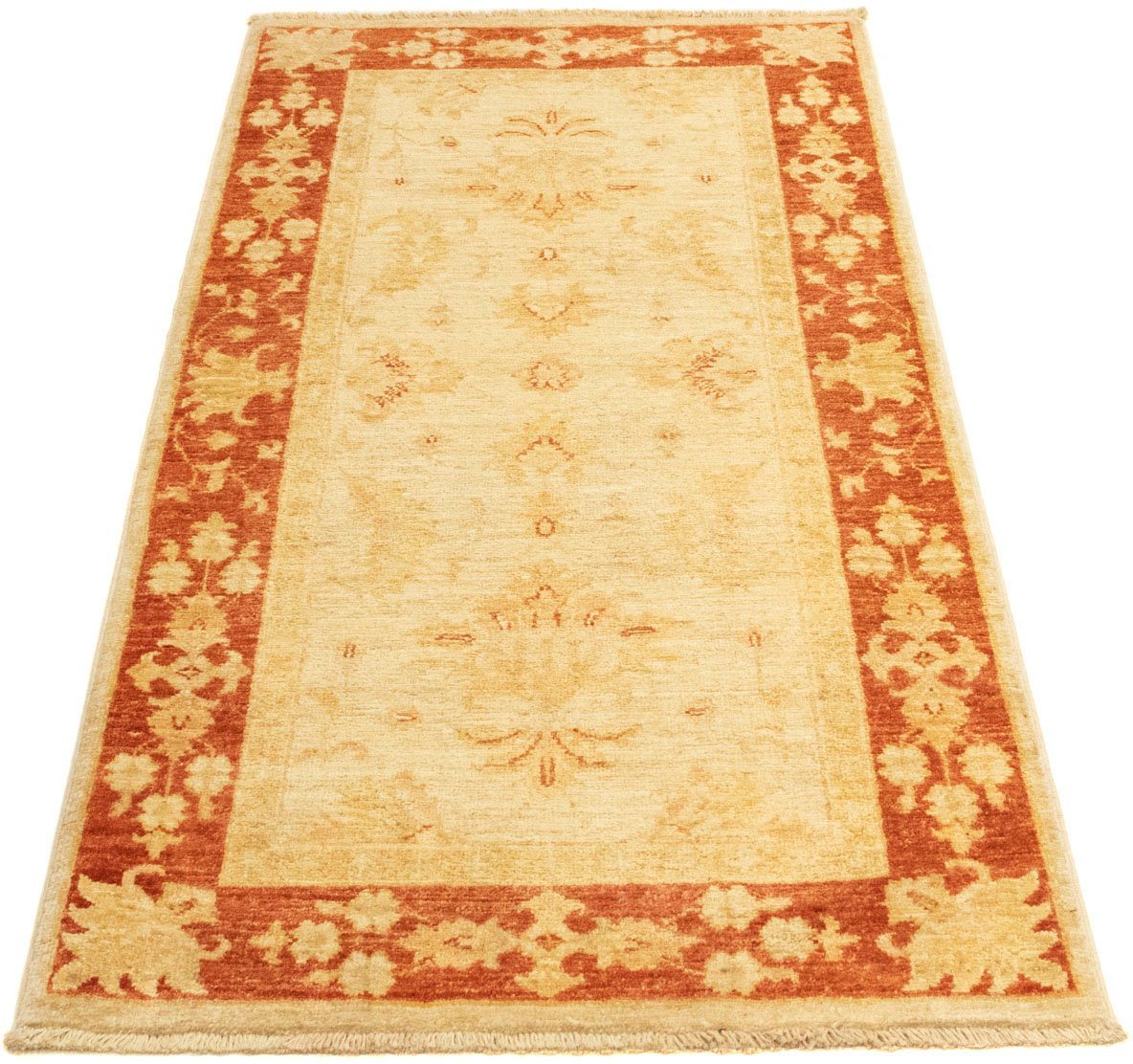 Wollteppich Farahan Teppich handgeknüpft beige, morgenland, rechteckig, Höhe: 7 mm von morgenland