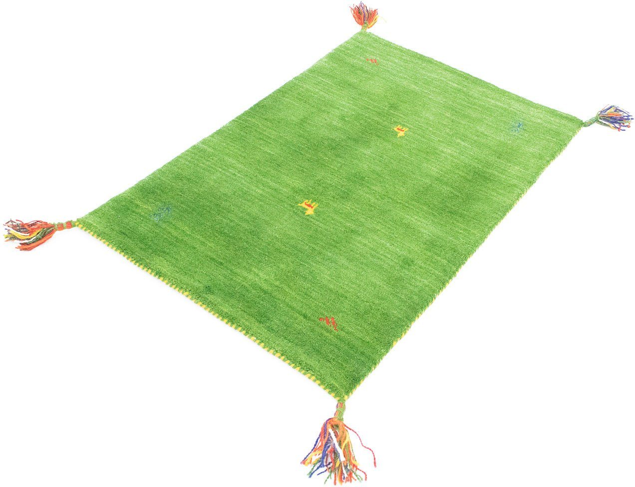 Wollteppich Gabbeh Teppich Agra, morgenland, rechteckig, Höhe: 14 mm, Kurzflor von morgenland