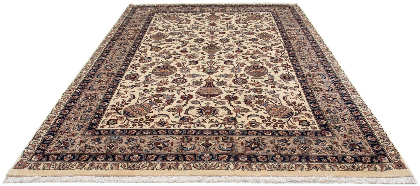 Wollteppich Kaschmar Blumenmuster Beige 310 x 200 cm, morgenland, rechteckig, Höhe: 10 mm, Unikat mit Zertifikat von morgenland