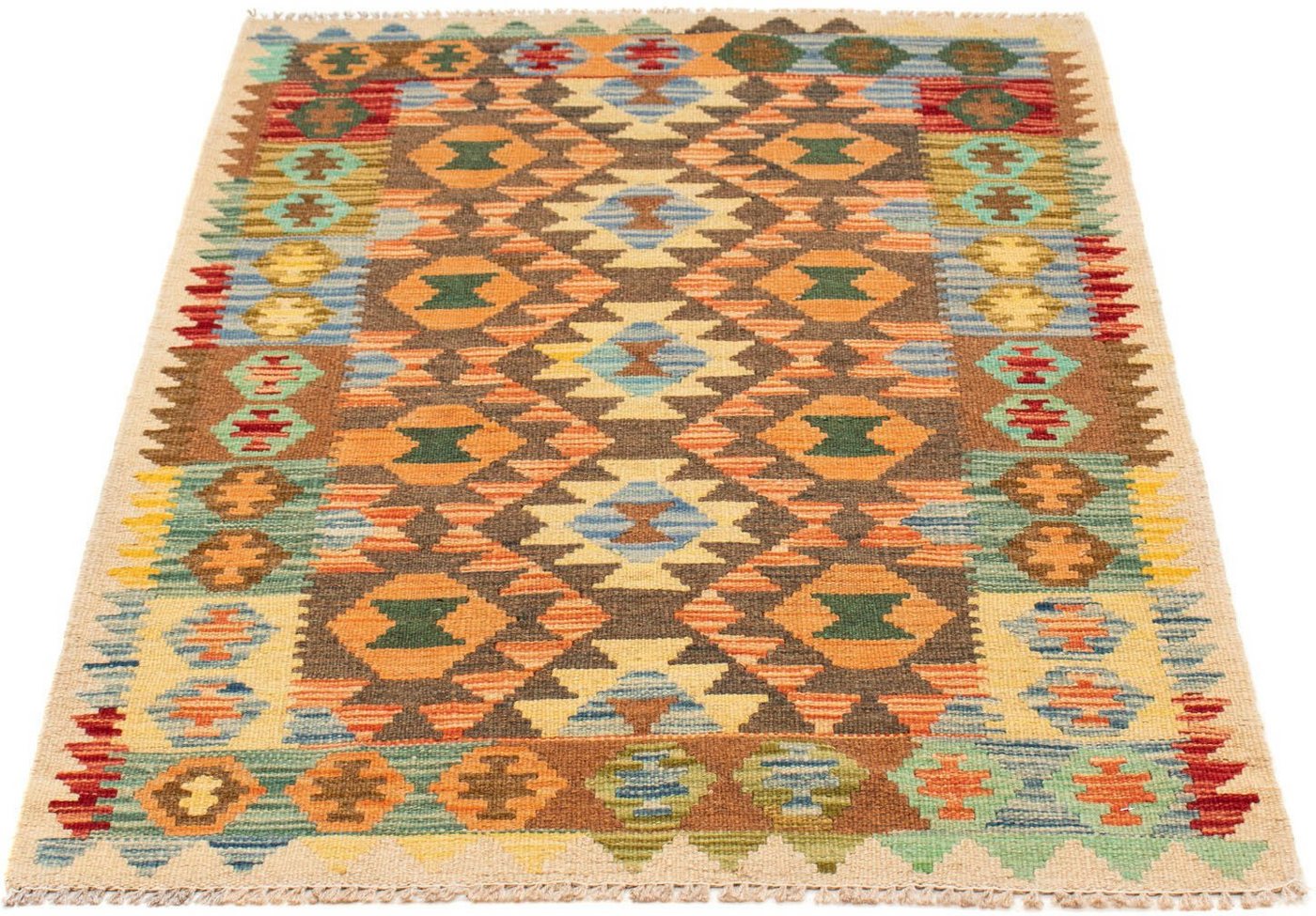 Wollteppich Kelim Maimene Nomadisch 125 x 80 cm, morgenland, rechteckig, Höhe: 4 mm, Wendeteppich von morgenland