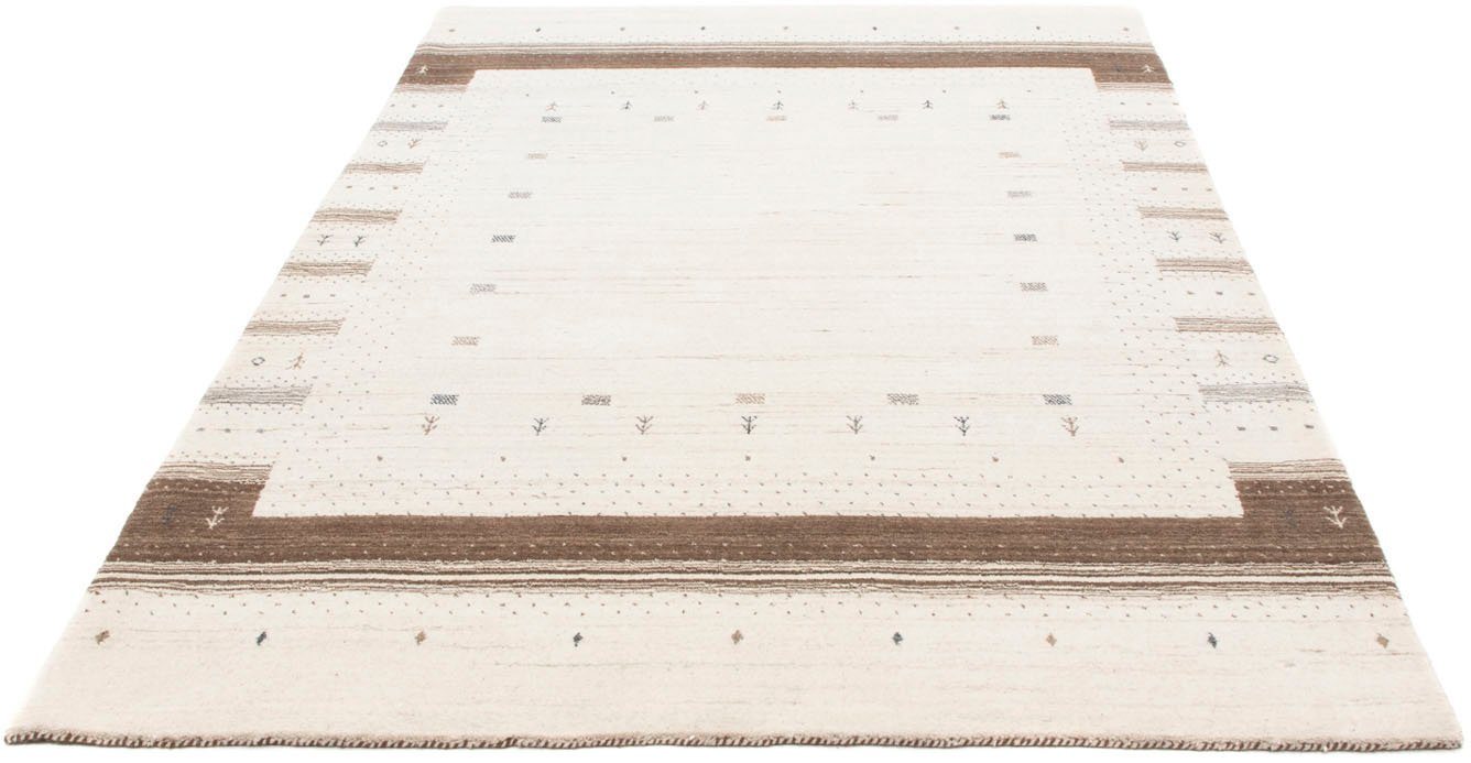 Wollteppich Loribaft Bordüre Beige 200 x 142 cm, morgenland, rechteckig, Höhe: 18 mm, Sehr weicher Flor von morgenland