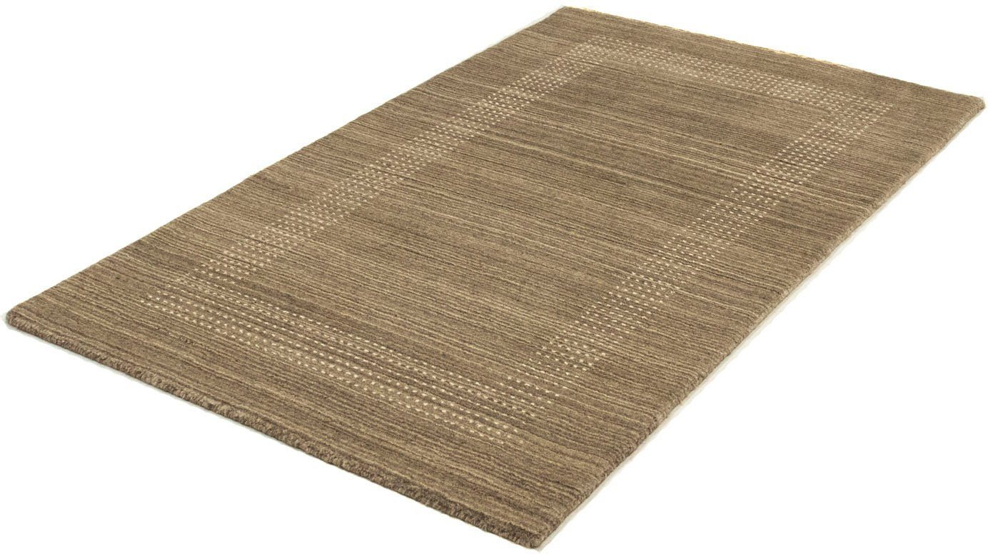 Wollteppich Loribaft Teppich handgeknüpft braun, morgenland, rechteckig, Höhe: 18 mm, handgeknüpft von morgenland