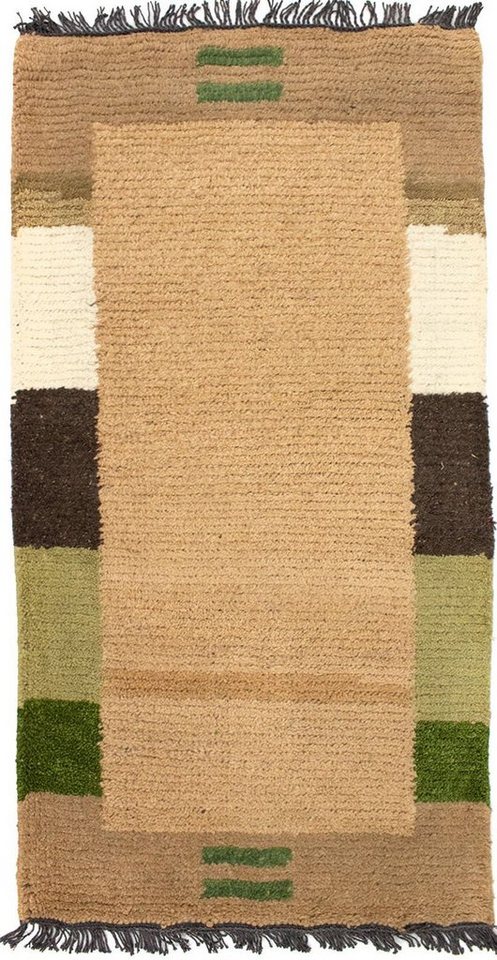 Wollteppich Nepal Teppich handgeknüpft braun, morgenland, rechteckig, Höhe: 18 mm, handgeknüpft von morgenland
