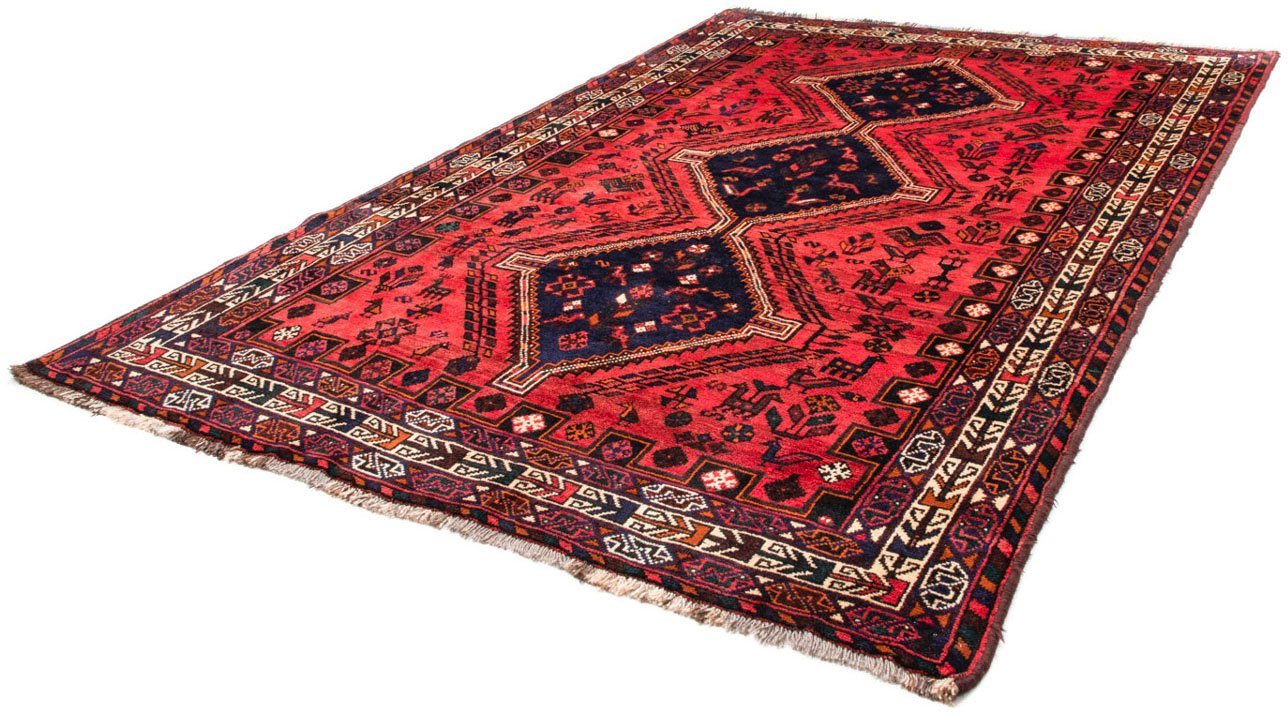 Wollteppich Shiraz Medaillon Rosso chiaro 296 x 210 cm, morgenland, rechteckig, Höhe: 10 mm, Unikat mit Zertifikat von morgenland