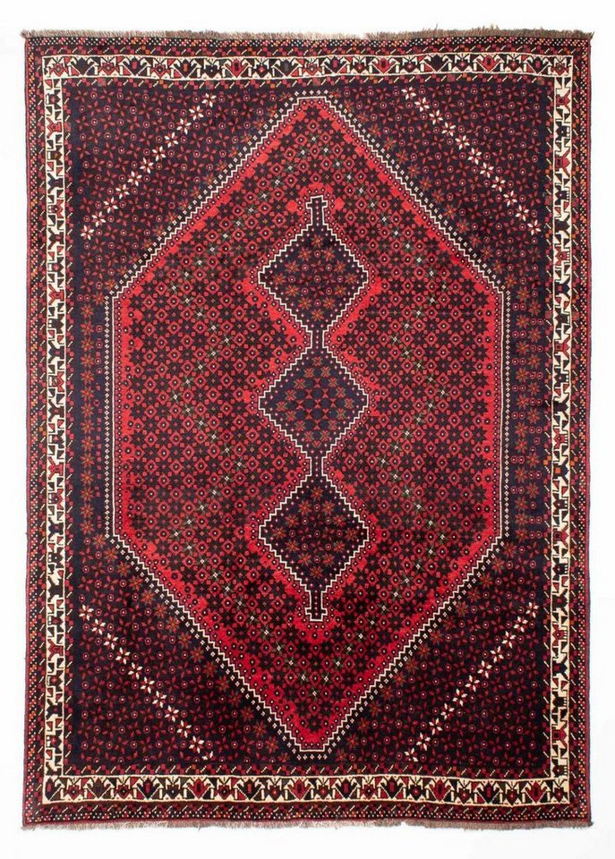 Wollteppich Shiraz Medaillon Rosso scuro 295 x 200 cm, morgenland, rechteckig, Höhe: 10 mm, Unikat mit Zertifikat von morgenland