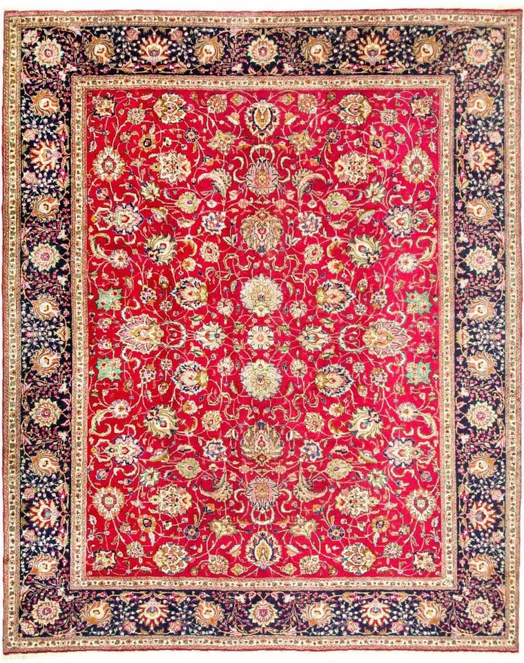 Wollteppich Täbriz Teppich handgeknüpft rot, morgenland, rechteckig, Höhe: 8 mm von morgenland