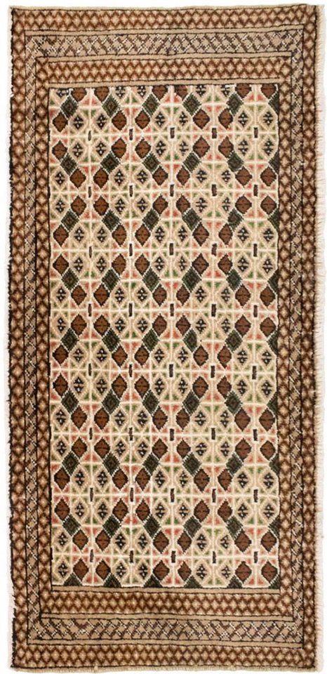 Wollteppich Turkaman Teppich handgeknüpft beige, morgenland, rechteckig, Höhe: 8 mm von morgenland