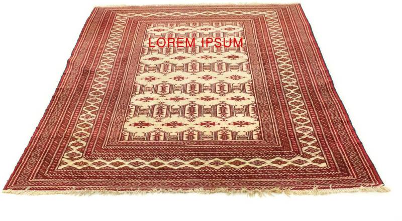 Wollteppich Turkaman Teppich handgeknüpft rot, morgenland, rechteckig, Höhe: 6 mm von morgenland
