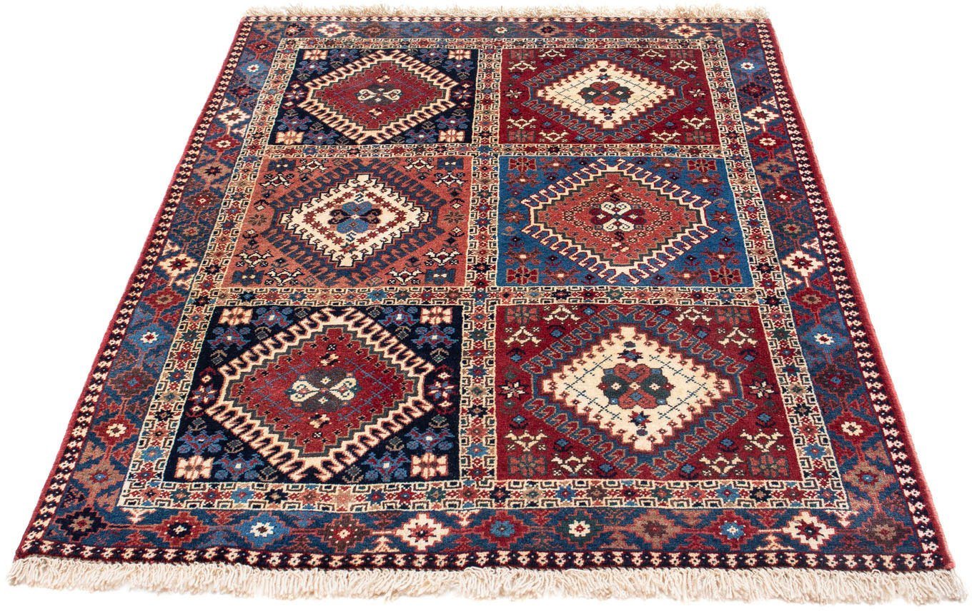 Wollteppich Yalameh Felder Rosso chiaro 145 x 99 cm, morgenland, rechteckig, Höhe: 10 mm, Handgeknüpft von morgenland