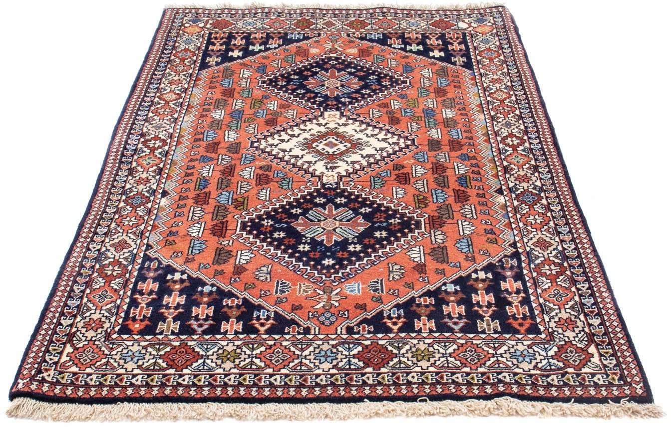 Wollteppich Yalameh Medaillon Blu scuro 155 x 103 cm, morgenland, rechteckig, Höhe: 10 mm, Handgeknüpft von morgenland