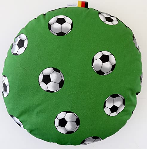 moritzhome Kissen Fußball Edition schwarzer Fleece ca. 37 cm Durchmesse von moritzhome