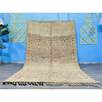 Vintage Teppich - Handgewebter Boho Alter Marokko Lammwolle von moroccanwoolrug