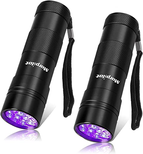 morpilot Linterna LED Alta Potencia Super Brillante, 2 x Linternas con Zoom Aluminio, Anti-caída, Baterías Incluidas [Clase de eficiencia energética A+++ von morpilot