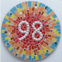 Hausnummer Mosaik Himmel & Sonne Hausnummer Mosaik Himmel & Sonne von mosaicsbyhippo