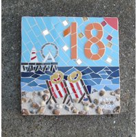 Mosaik Hausnummer, Auf Bestellung Gefertigt Mit Einer Vielzahl Von Größen, Farben Und Themen Zur Verfügung Mosaik Hausnummer, Auf Bestellung Gefertigt Mit Einer Vielzahl Von Größen, Farben Und Themen Zur Verfügung von mosaicsbyhippo