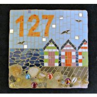 Mosaik Hausnummer Custom Beach House Decor Mosaik Hausnummer Custom Beach House Decor von mosaicsbyhippo