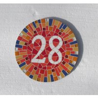 Mosaik Hausnummer Schild Benutzerdefinierte Farben & Themen Mosaik Hausnummer Schild Benutzerdefinierte Farben & Themen von mosaicsbyhippo