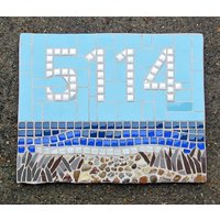 Mosaik Hausnummer Schild Benutzerdefinierte Farben & Themen Mosaik Hausnummer Schild Benutzerdefinierte Farben & Themen von mosaicsbyhippo