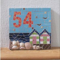 Mosaik Hausnummer Strandhaus Hausnummer Dekor Mosaik Hausnummer Strandhaus Hausnummer Dekor von mosaicsbyhippo