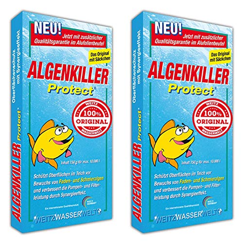 Algenkiller Protect - 2 x 150 gr zuverlässig gegen alle Algen im Teich von Algenkiller Protect