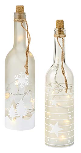 Moses Lichterflasche aus Glas 29,5 cm Hoch und 7,3 cm Durchmesser von moses