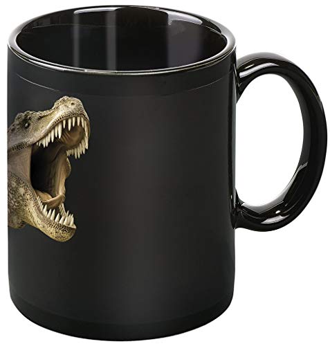 Moses Magische Dino-Tasse | Zaubertasse mit Farbwechsel, Keramik, Schwarz, 8 x 11 x 9.5 cm von moses