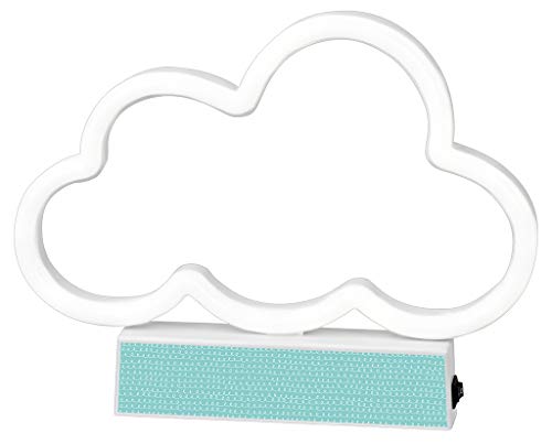 Moses Neon-Leuchte Wolke Happy me | LED Deko-Lampe mit Standfuß | Leuchtet warmweiß, 63137 von moses