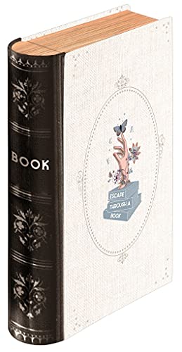 moses. Buchbox Escape, Aufbewahrungsbox aus Blech in Buchform, für Geldgeschenke und Gutscheine 83362 15,5 cm x 10,3 cm von moses