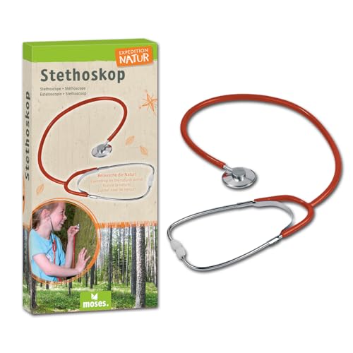 moses. Expedition Natur Stethoskop für Kinder, funktionsfähiges Abhörgerät für Natur-, Atem- und Herzgeräusche, hochwertiges Kinderstethoskop mit Kunststoffummantelung und abnehmbaren Ohrenoliven moses. Expedition Natur Stethoskop für Kinder, funktionsfähiges Abhörgerät für Natur-, Atem- und Herzgeräusche, hochwertiges Kinderstethoskop mit Kunststoffummantelung und abnehmbaren Ohrenoliven von moses