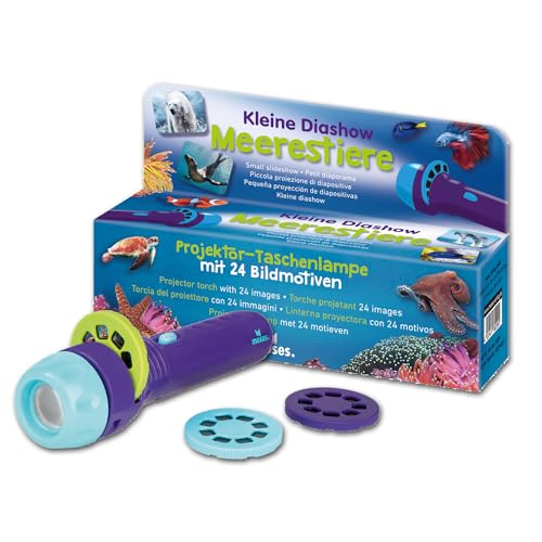 moses. Kleine Diashow Meerestiere, Projektor-Taschenlampe für Kinder, 24 Bildmotive aus der spannenden Unterwasserwelt, Für die Entdeckungsreise von zuhause von moses