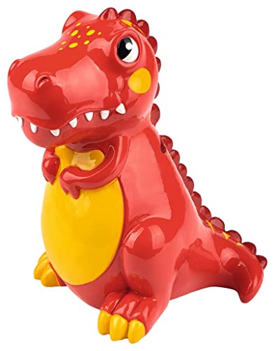 moses. Spardose T-Rex, Sparschwein im Dinosaurier-Look, Kinder Sparbüchse aus Polyresin, Dinosaurier-Fans 40246 Rot Einheitsgröße von moses