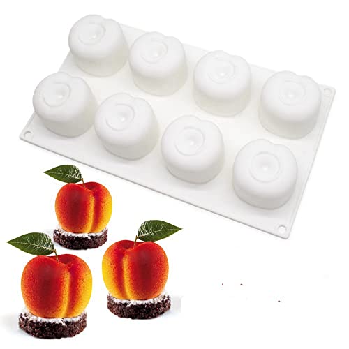 Silikonform Dessert Silikon Kuchenform zum Backen Fondant Form Obst Form Zucker Süßigkeiten Gelee Backformen Pralinen Form (Kirsche D_29,7 x 17,4 x 4,7 cm) von mostsom