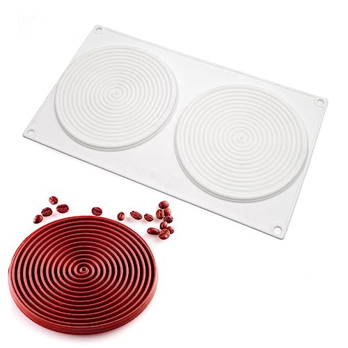mostsom Runde spiralförmige Kuchen-Silikon-Backform DIY Spirale Silikon Süßigkeiten Form (Runde Spirale B_30 x 17 x 0,9 cm) von mostsom
