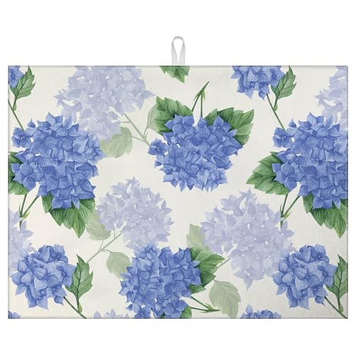 Abtropfmatte für Küchentheke, Frühlingsblumen, saugfähig, wendbar, Abtropfmatte, Abtropfmatte, 45,7 x 61 cm, Blau Abtropfmatte für Küchentheke, Frühlingsblumen, saugfähig, wendbar, Abtropfmatte, Abtropfmatte, 45,7 x 61 cm, Blau von mountanlly