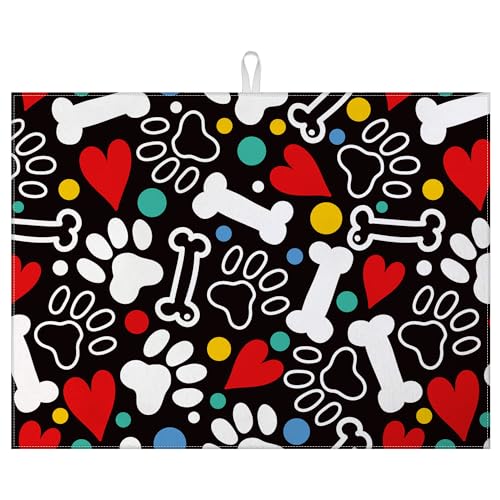 Abtropfmatte für Küchentheke, saugfähig, wendbar, Abtropfmatte, 45,7 x 61 cm von mountanlly