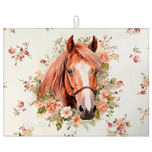 Abtropfmatte für Küchentheke, saugfähig, wendbar, Abtropfmatte, Abtropfmatte, 45,7 x 61 cm von mountanlly