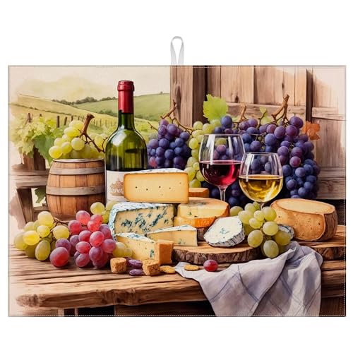 Abtropfmatte für Küchentheke im Vintage-Stil, saugfähig, wendbar, Abtropfmatte, Abtropfmatte, 45,7 x 61 cm Abtropfmatte für Küchentheke im Vintage-Stil, saugfähig, wendbar, Abtropfmatte, Abtropfmatte, 45,7 x 61 cm von mountanlly