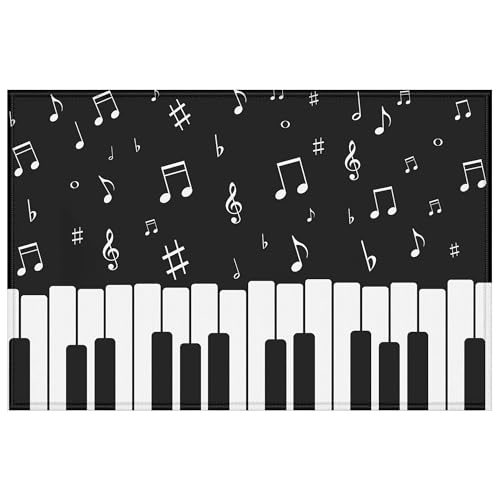 Fußmatte mit Klaviertasten, Musiknoten, Eingangsmatte, Fußmatte, Teppiche für Eingangsbereich, Outdoor, Innenbereich, Küche, Badezimmer, Dekoration, 43,2 x 73,7 cm Fußmatte mit Klaviertasten, Musiknoten, Eingangsmatte, Fußmatte, Teppiche für Eingangsbereich, Outdoor, Innenbereich, Küche, Badezimmer, Dekoration, 43,2 x 73,7 cm von mountanlly