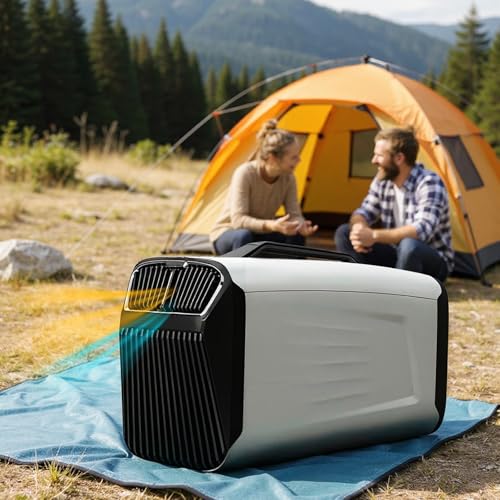 moupeaktain 5400BTU/5600BTU Klimagerät, Mobile Klimaanlage Mit Kühl-, Schlaf-, Entfeuchtungs- Und Lüfterfunktionen, Deckt Bis Zu 10㎡ Ab, Klimageräte Für Zelte, Camping Und Wohnmobile,Silver moupeaktain 5400BTU/5600BTU Klimagerät, Mobile Klimaanlage Mit Kühl-, Schlaf-, Entfeuchtungs- Und Lüfterfunktionen, Deckt Bis Zu 10㎡ Ab, Klimageräte Für Zelte, Camping Und Wohnmobile,Silver von moupeaktain