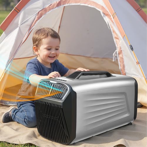 moupeaktain Mobile Klimaanlage, 5400BTU/5600BTU Klimagerät Mit 4 Modi, 3 Geschwindigkeiten, Kühlen/Heizen Von 10㎡, Klimaanlage Mobil Für Camping, Van Life, Zelt, Kleine Räume,Silver moupeaktain Mobile Klimaanlage, 5400BTU/5600BTU Klimagerät Mit 4 Modi, 3 Geschwindigkeiten, Kühlen/Heizen Von 10㎡, Klimaanlage Mobil Für Camping, Van Life, Zelt, Kleine Räume,Silver von moupeaktain