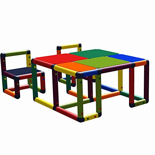 move and stic Sitzgruppe Roya Tisch mit 2 Stühlen erweiterbar Multicolor von move and stic