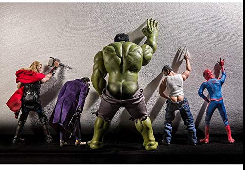 Fototapete Tapete 3D Tapetenwand Marvel Avengers Seamless Wandbild Net Cafe Bar Hintergrundbild Ktv Internet Cafe Hulk Spiderman Hintergrundbild-250cmx175cm von mqlerry wallpaper