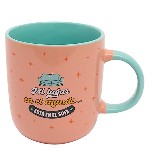 Mr.Wonderful Tasse, Mein Platz in der Welt... ist auf der Couch, 12 x 15,5 x 18,5 cm von Mr. Wonderful