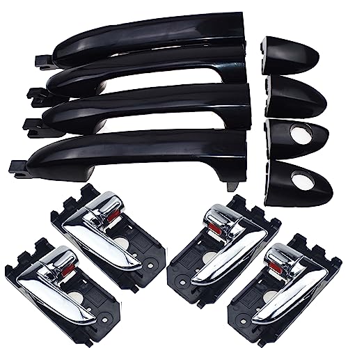 Auto-Außentürgriff Schwarz Beige Chrom / Passend for Kia Spectra Spectra5 Cerato 2004-2009 Außen Innen Vorne Hinten Links Rechts Türgriff Fahrer & Beifahrer Auto Außentürgriff Fahrertür(Chrome 8pcs Ki von mraznlbm