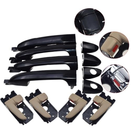 Auto-Außentürgriff Türgriff / Passend for 1,8 l 2,0 l Kia Spectra Spectra5 Cerato 2004 2005 2006 2007 2008 2009 vorne hinten links rechts links rechts Auto Außentürgriff Fahrertür(Beige Inside 4pcs) von mraznlbm