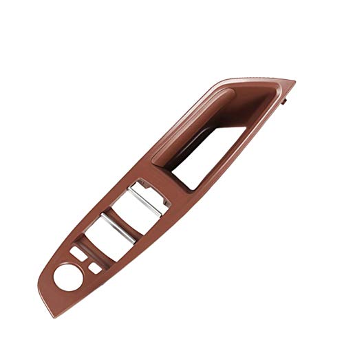 Auto-Innenraum-Türgriff /Passend for BMW 5er F10 F11 F18 Türinnengriff linke Vordertür Innentürverkleidung Fahrersitzknopf Schalterrahmen Aufbewahrung Autotürgriff Auto vorne Links(Red Brown Panel) von mraznlbm