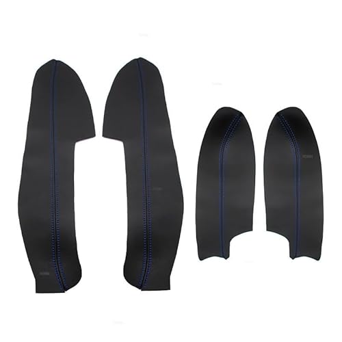 Auto-Innenraum-Türgriff 4-teiliges Autotürgriff-Panel, Armlehne, Mikrofaser-Leder, Abdeckungsverkleidung/passend for Nissan Qashqai J11 2016 2017 2018 mit Armaturen Autotürgriff Auto vorne Links(Black von mraznlbm