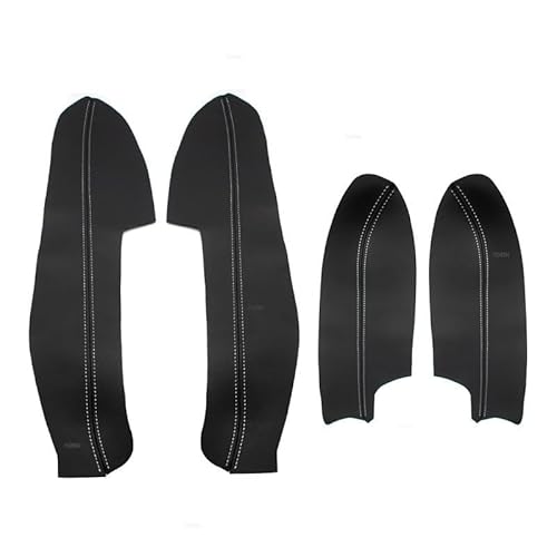 Auto-Innenraum-Türgriff 4-teiliges Autotürgriff-Panel, Armlehne, Mikrofaser-Leder, Abdeckungsverkleidung/passend for Nissan Qashqai J11 2016 2017 2018 mit Armaturen Autotürgriff Auto vorne Links(Black von mraznlbm